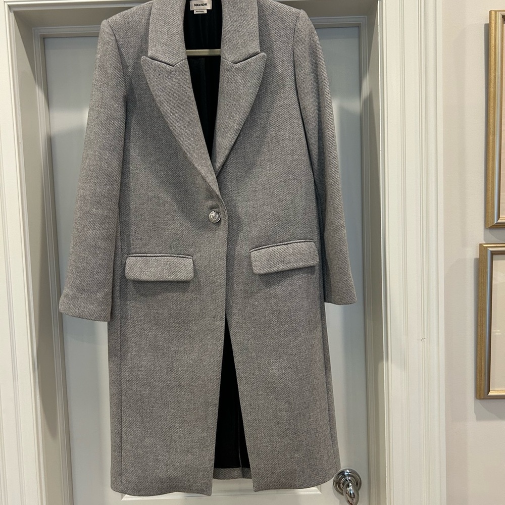 Zadig & Voltaire Heather Gray Long Blazer